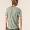 Grønn t-skjorte med striper - økologisk bomull og lin » Etiske og økologiske klær » Grønt Skift