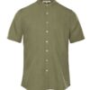Luftig grønn skjorte med korte ermer i økologisk lin og bomull » Etiske og økologiske klær » Grønt Skift