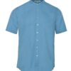 Luftig lyseblå skjorte med korte ermer i økologisk lin og bomull » Etiske og økologiske klær » Grønt Skift