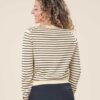 Naturhvit cardigan med striper - 100 % økologisk bomull » Etiske og økologiske klær » Grønt Skift