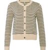 Naturhvit cardigan med striper - 100 % økologisk bomull » Etiske og økologiske klær » Grønt Skift