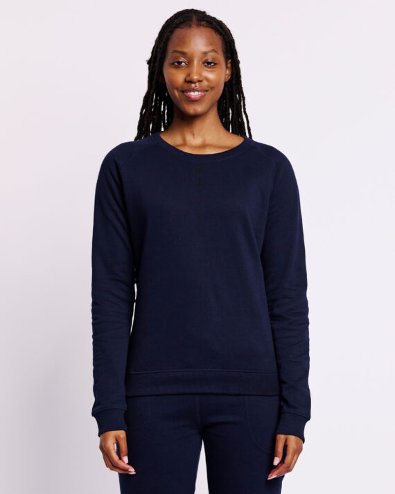 NEUTRAL-O83001-Ladies-Sweatshirt_Navy_FRONT