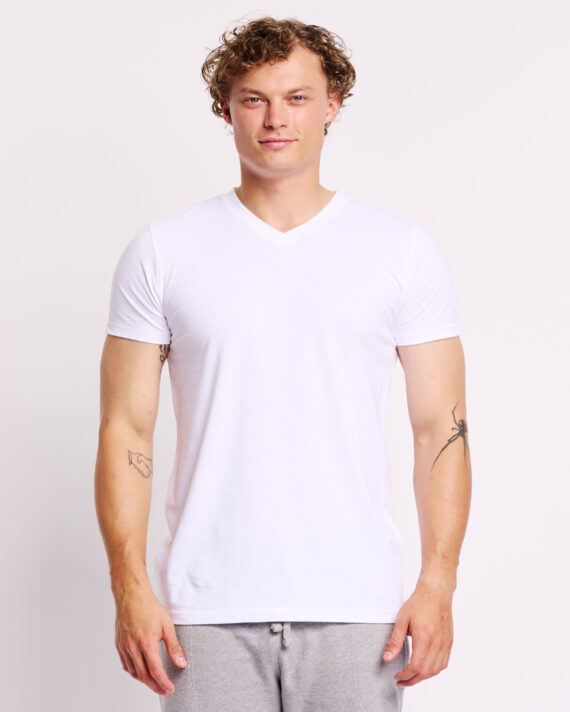 O61005-Mens-V-neck-T-shirt_White