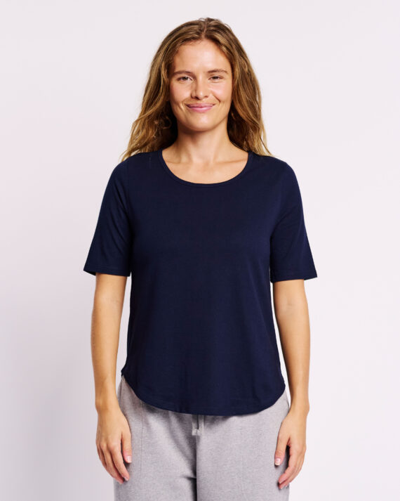 O81004-Ladies-Half-Sleeve-T-shirt_Navy