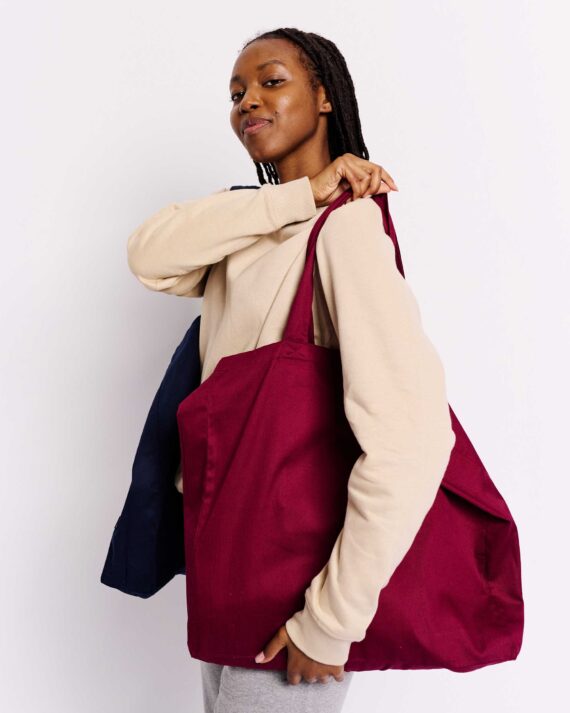 NEUTRAL-O90006-Twill-Shopper-Bag_Bordeaux
